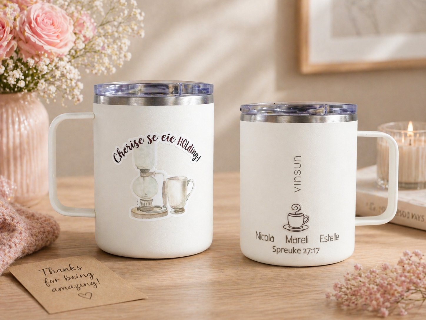 Custom engraved travel mugs
