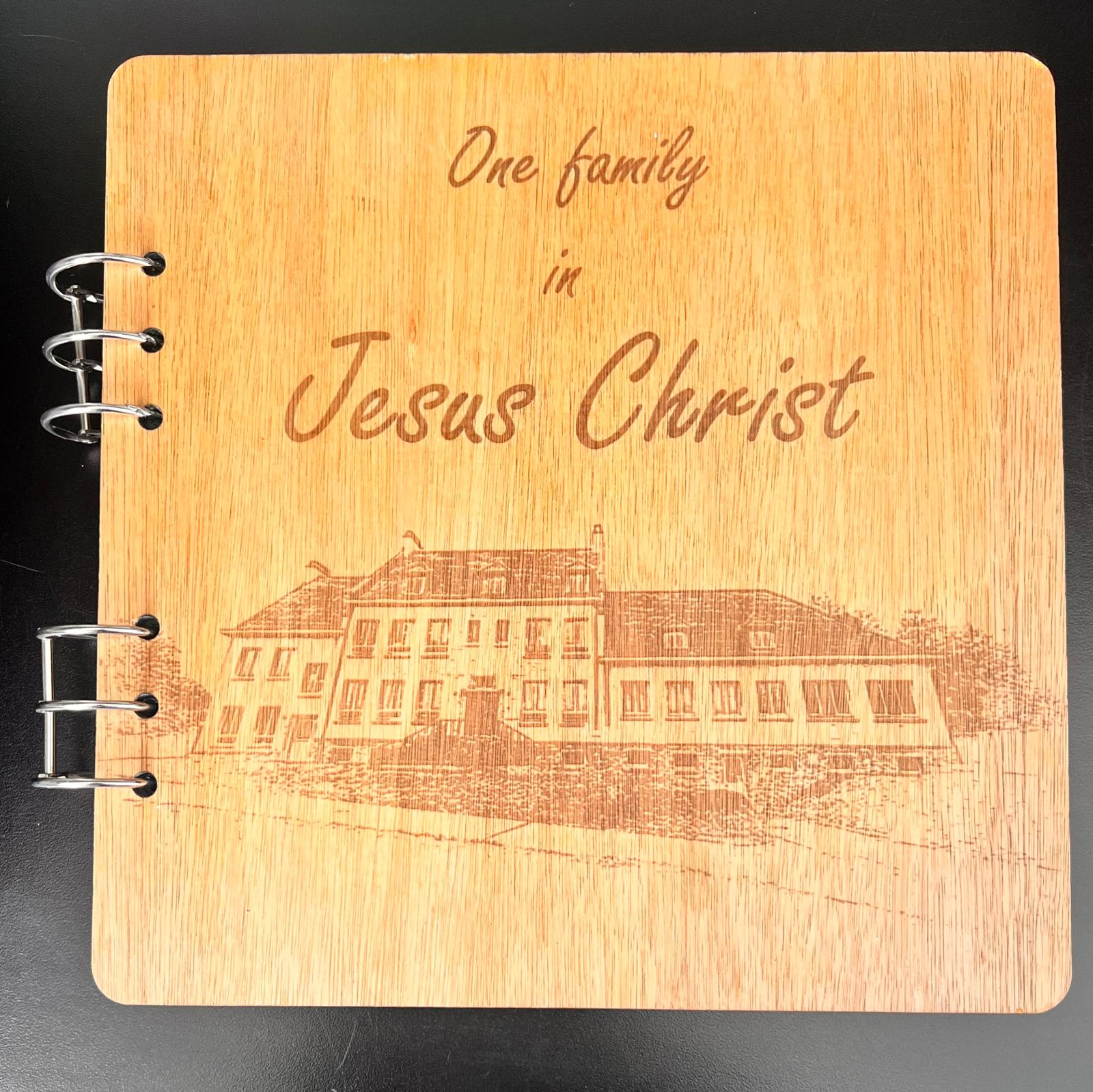 Laser engraved wooden keepsake cover